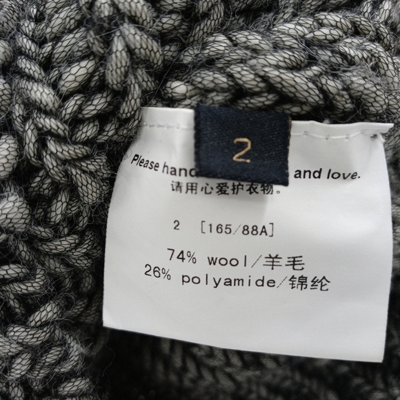 Ms Min Wool Cable Knit Cowl Neck Cropped Sweater - Picture 9 of 12